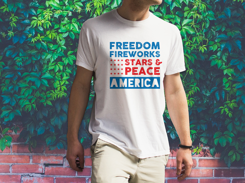 Freedom USA men casual t-shirt