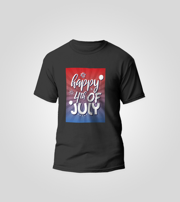 4th of July Men Casual T-shirt Red